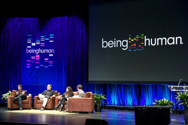 A panel discussion at the first Being Human conference in 2012