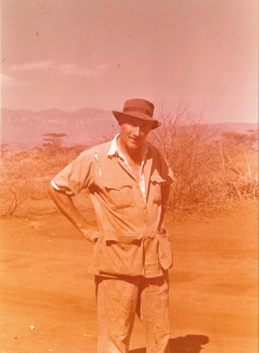Louis Leakey in Kenya in 1955.