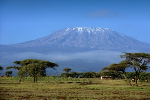 Snow on top of Mount Kilimanjaro